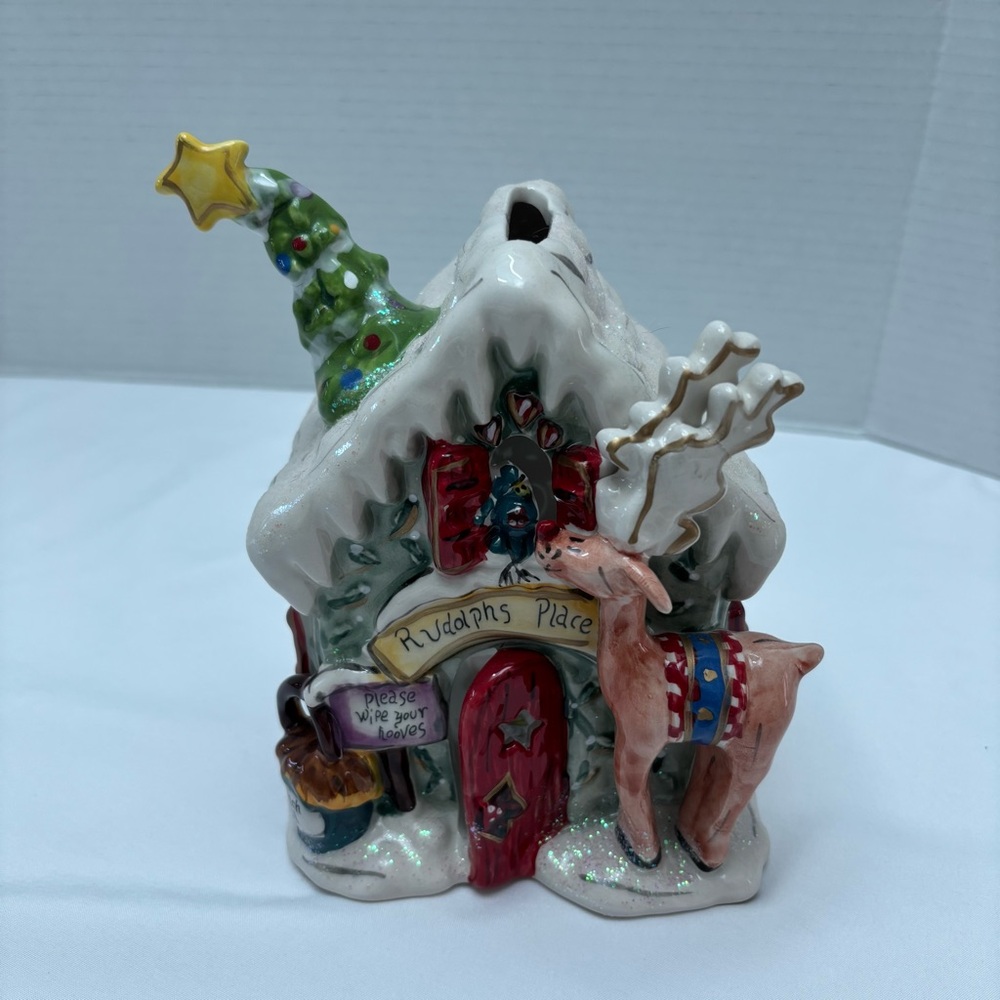 Blue Sky Clayworks Rudolph’s Place Tealight Holder - Picture 10 of 11